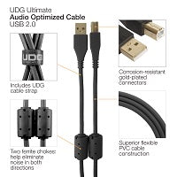 画像をギャラリービューアに読み込む, U95001BL Ultimate USB2.0ケーブル A-B 1.0m Black