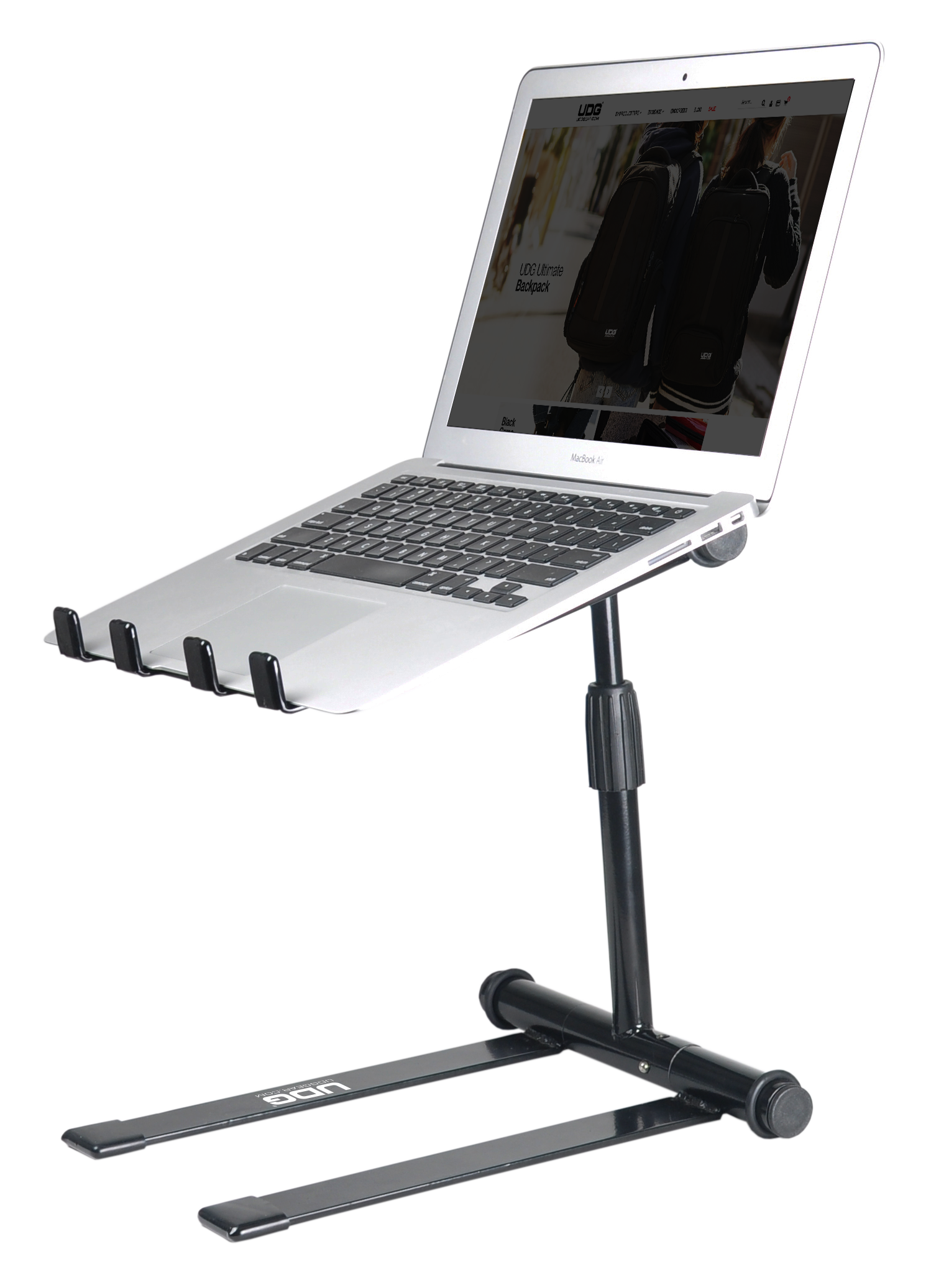 UDG DJスタンド 折りたたみ式 サブトレー付き ラップトップ・PCスタンド U96111BL_Feature01.png?v=