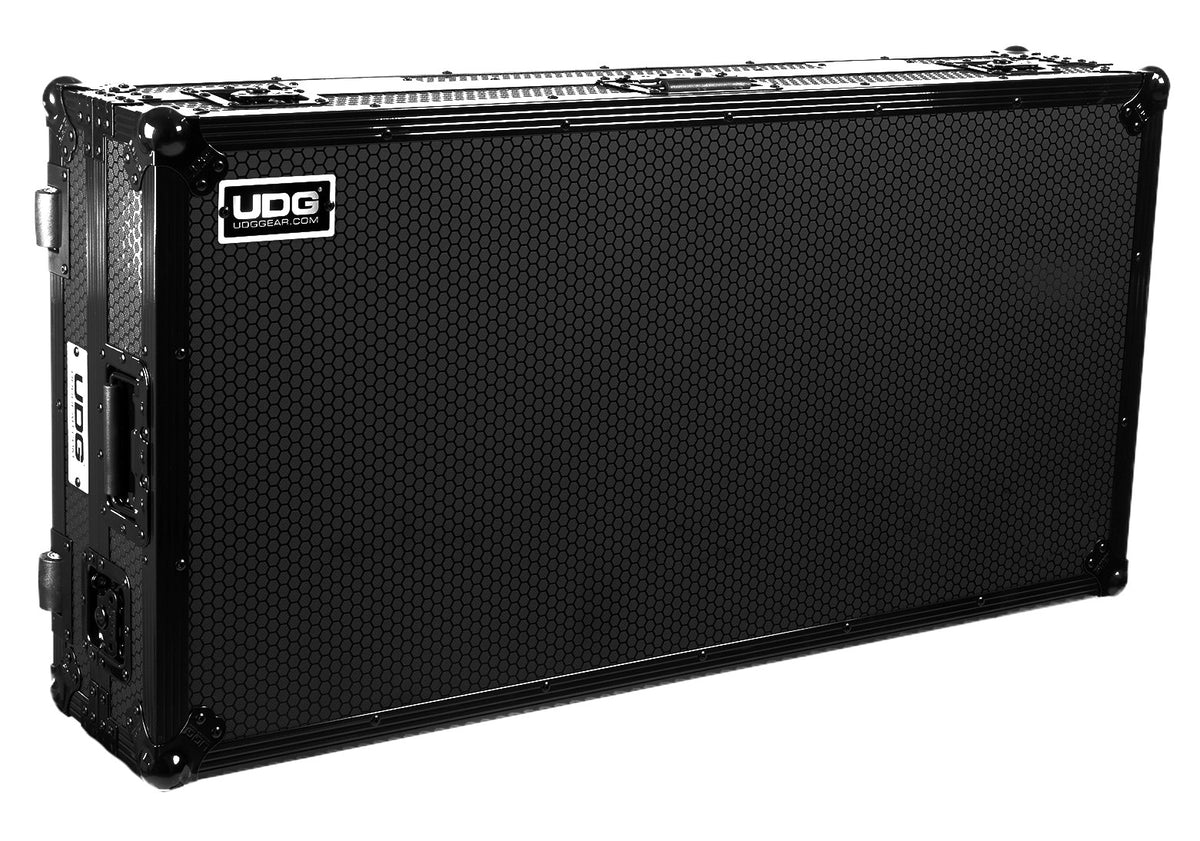 U91098BL Ultimate フライトケースセット  PLX-CRSS12 & 10/12インチミキサー Black  (ラップトップシェルフ＆ホイール付)