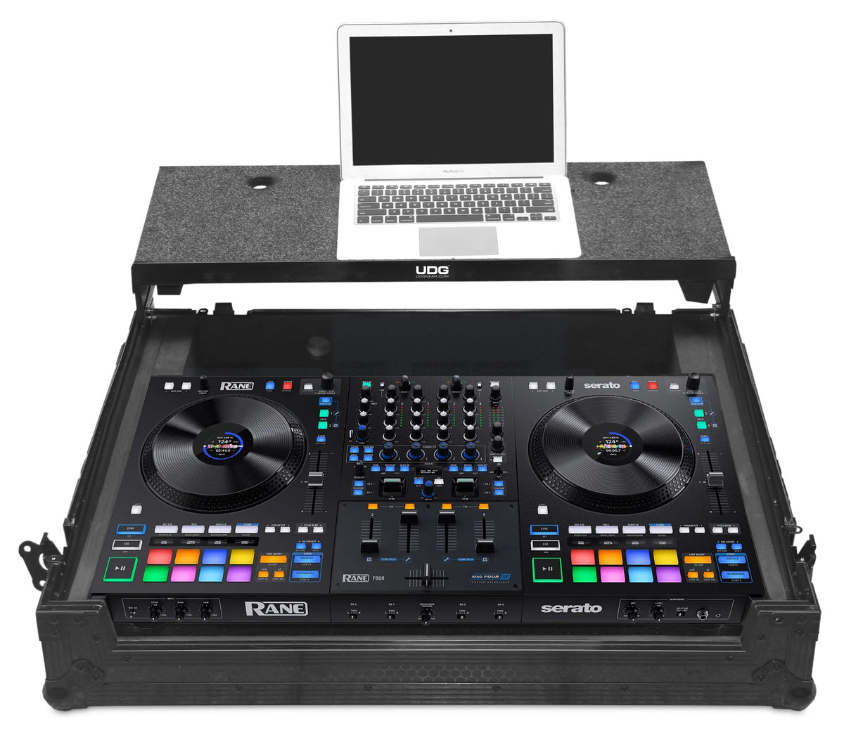 U91083BL Ultimateフライトケース RANE FOUR (ラップトップシェルフ&ホイール付)