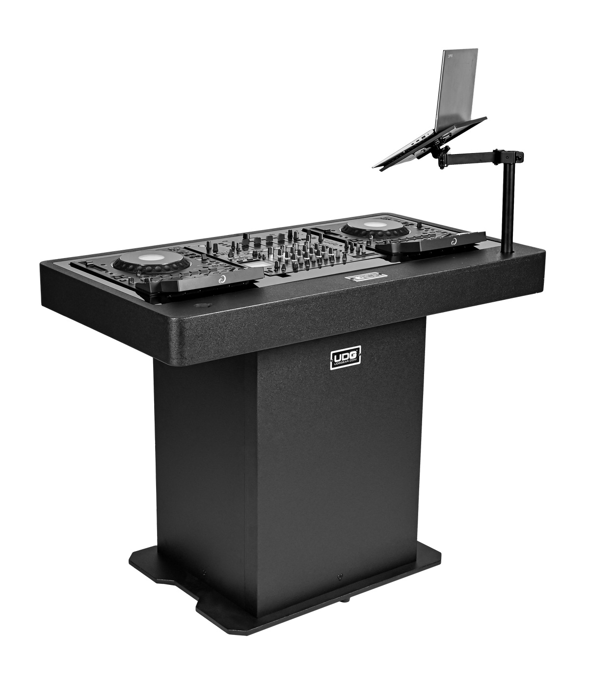 U91106BL Ultimate DJ Podium Workstationテーブル Black