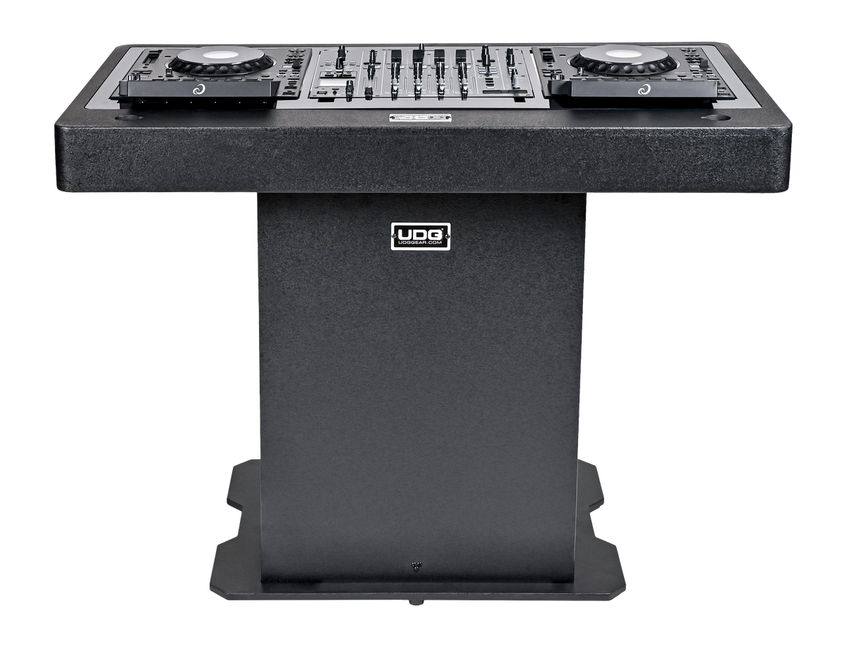 U91106BL Ultimate DJ Podium Workstationテーブル Black