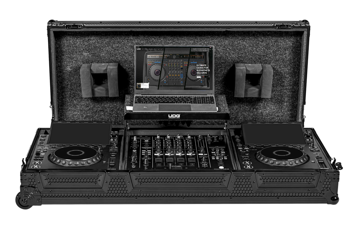U91111BL Ultimate フライトケースセット CDJ-3000X/A9(ラップトップシェルフ&ホイール付)