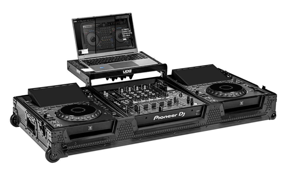 U91111BL Ultimate フライトケースセット CDJ-3000X/A9(ラップトップシェルフ&ホイール付)