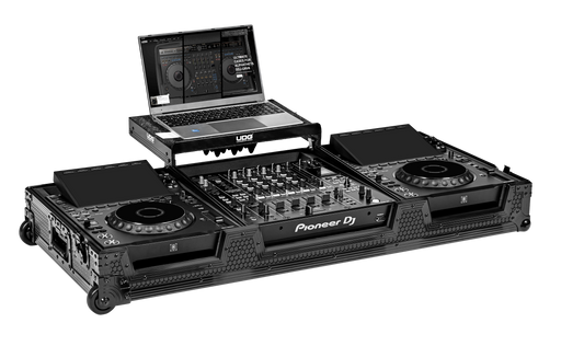U91111BL Ultimate フライトケースセット CDJ-3000X/A9(ラップトップシェルフ&ホイール付)