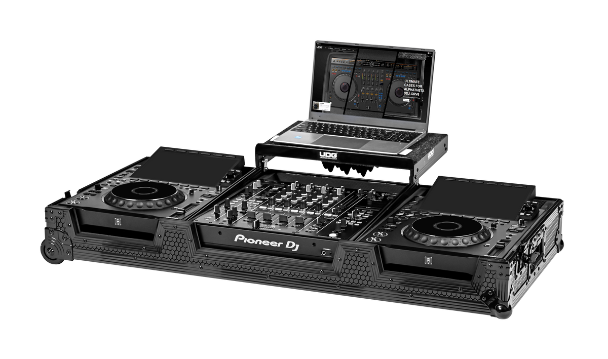 U91111BL Ultimate フライトケースセット CDJ-3000X/A9(ラップトップシェルフ&ホイール付)