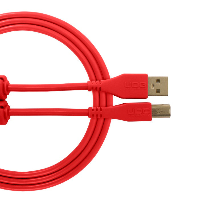 U95001 USB2.0ケーブル A-B 1.0m レッド